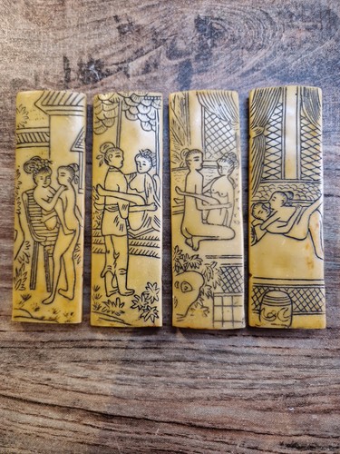 Vintage japanese scrimshaw - vintage,