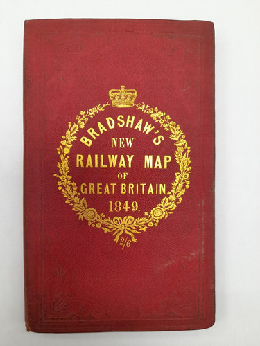1849 bradshaw railway map - bradshaw's,