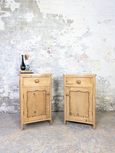 Pair rustic vintage pine - pair,