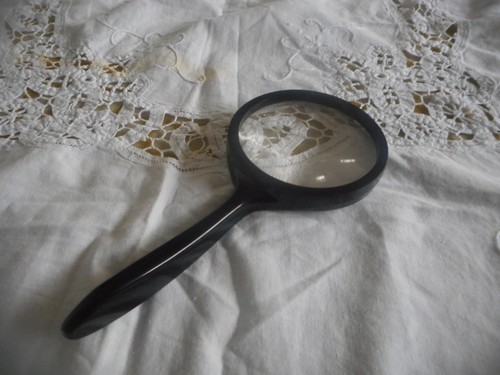 Old magnifying glass black - old, glass,