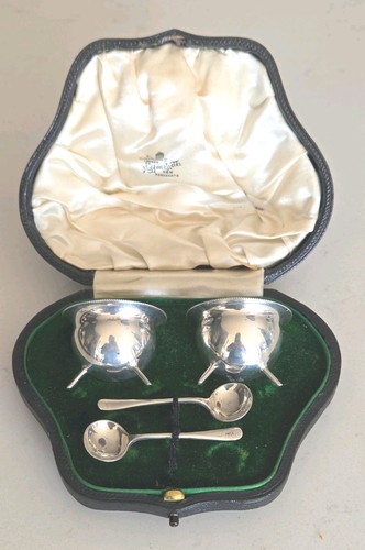 Antique sterling silver salts - antique,