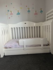 Boori Country Sleigh Cot Bed & Mattress - -Good condition, White 