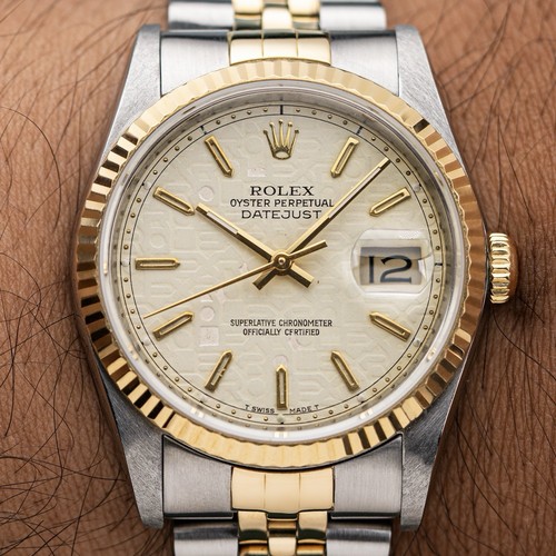 Rolex datejust 36mm 1988 steel - rolex,