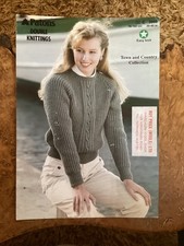 Women’s Knitting Patterns DK Easy Knit Jumper 30-40” Patons 3988