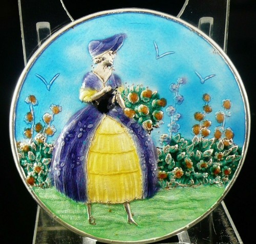 Large sterling silver enamel - large,
