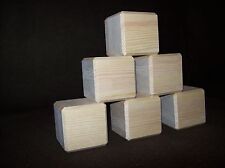 6 pine wooden cubes,building