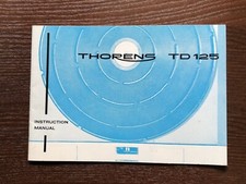 Thorens TD 125 Instruction Manual (Mk 1)