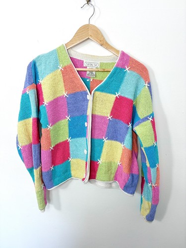Vintage multicolour cardigan - vintage,