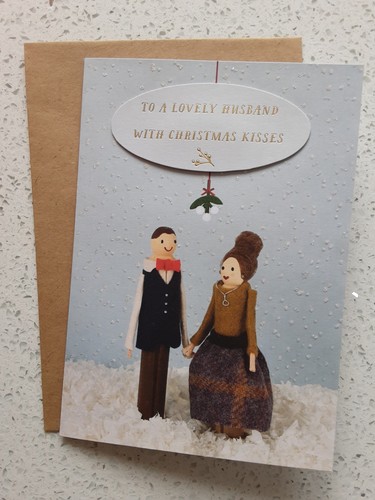 Christmas card lovely husband - card,