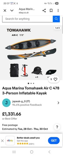 Aqua marina tomahawk air - aqua, c