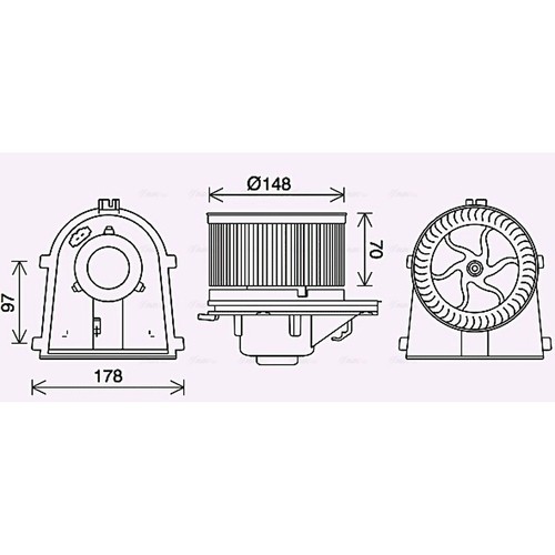 Hvac interior blower motor - blower, for
