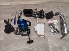 Nitro Engine and bits from Himoto Firestorm, Throttle Servo, Nitro starter kit