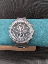 Rare Seiko Sportura Perpetual Solar Chronograph SSC357P1 Mens 44mm 