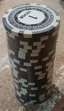 100 x NUMBERED POKER ROULETTE CASINO CHIPS VEVOR Black Numbered 1