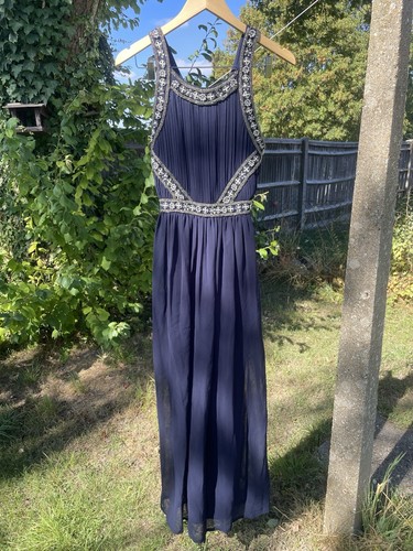 Beautiful navy beaded - , and