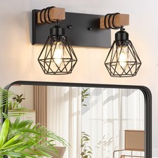 2-Light Rustic Style Wood