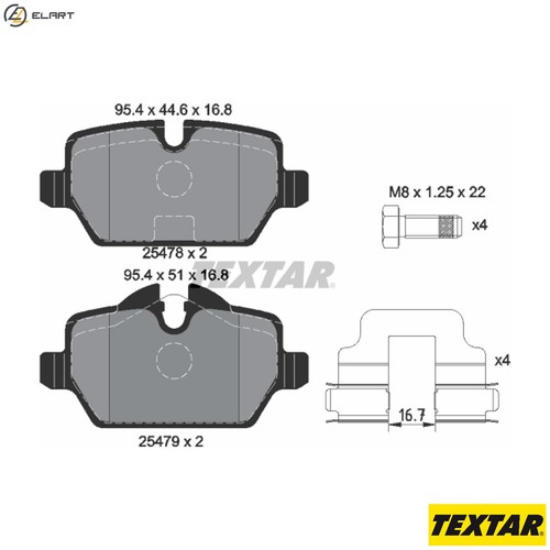 Brake pad set disc - brake,