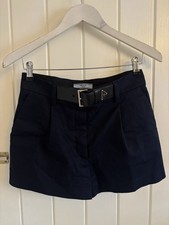 Prada Belt Detail Navy Shorts