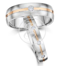 9ct Rose & White gold His &