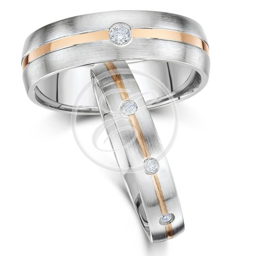 9ct rose white gold his - rose, &