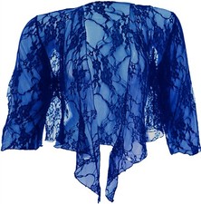 Blue lace sleeve - blue, shrug