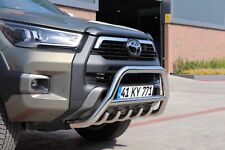 TOYOTA HILUX STAINLESS STEEL CHROME AXLE NUDGE A-BAR BULL BAR 2020 ONWARDS