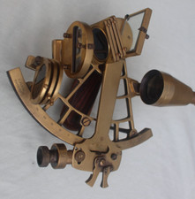 C Plath Hamburg Brass Sextant, Excellent Condition in Box .
