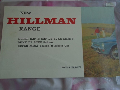 Hillman imp minx - minx, brochure