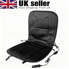 12V Car Seat Pad Cushion Cover Heating Heater Warm Heated Cold Winter Black UK