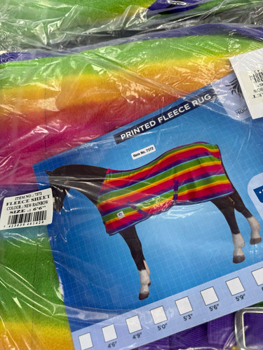 Printed fleece sheet horse - fleece,