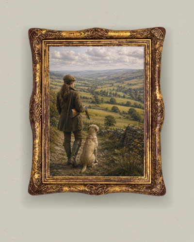 Country shooting woman dog - shooting,