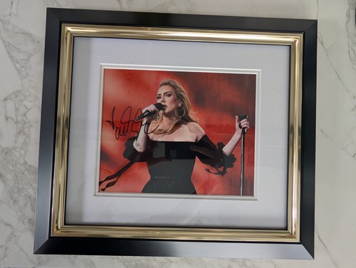 Adele framed autograph with - adele,