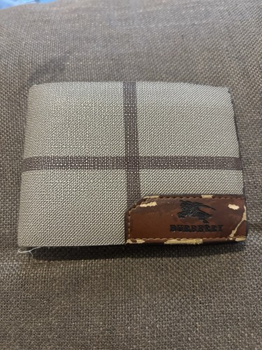 Burberry check trifold - trifold, leather