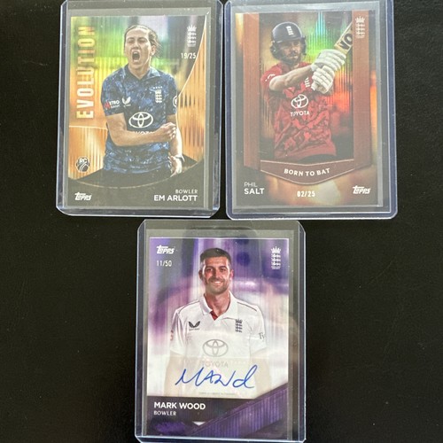 Topps cricket auto - /50, x2