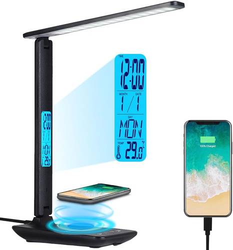 Led desk lamp with - led, wireless