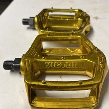 VICTOR VP/555 1/2" Old School 80's BMX Platform Pedals  - Gold