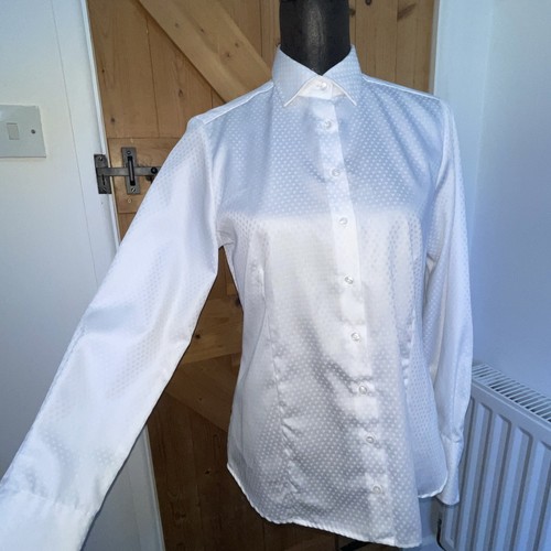 White womens fitted shirt - white,