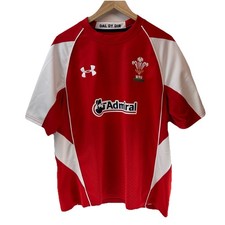 Wales Rugby 2010/11 Under Armour Home Shirt WRU Cymru Mens Size Large Admiral