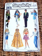 Vintage Simplicity Sewing Pattern 9194 Fashion Doll Clothes 11.5" Barbie Sindy