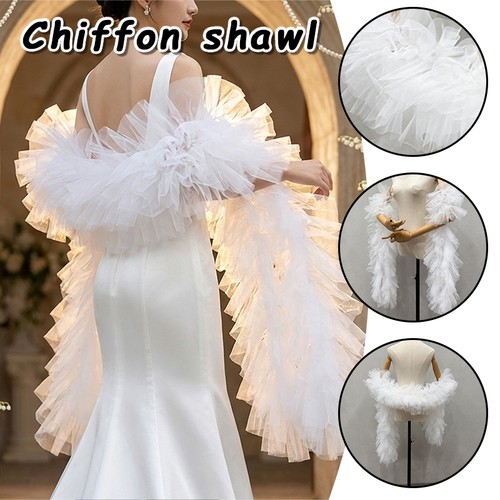 Tulle bridal shawl with - shawl,