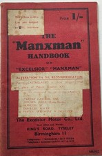 Excelsior Manxman Handbook & Illustrated Spares List Original Book Free UK Post