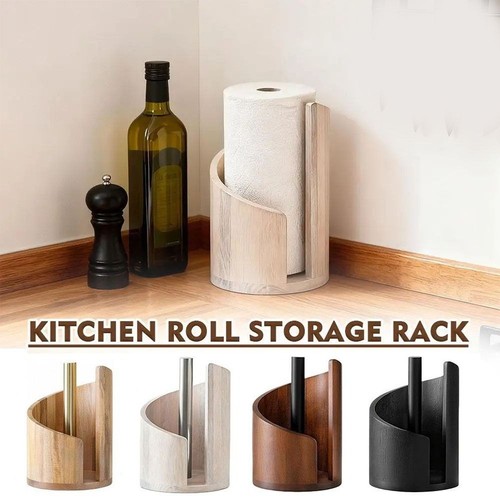 Wooden paper towel holder - paper,