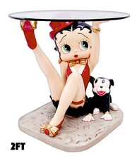 Betty Boop Glass Top Table