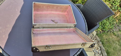 Vintage 1950s tweed vanity - tweed,