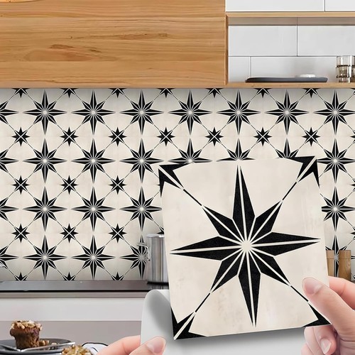 20pcs black and white - black, tile