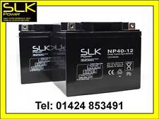 2 x 12v 40AH PRIDE COLT DELUXE MOBILITY SCOOTER  AGM/GEL MOBILITY BATTERIES