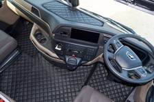 TRUCK ECO LEATHER FLOOR MATS SET-BLACK FIT MAN TGX  from 2021 [ new]