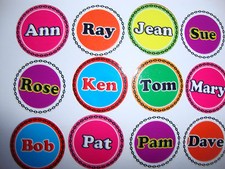 12 LAWN BOWLS STICKERS 1"