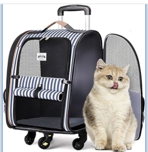 Dog cat backpack with - dog, trolley
