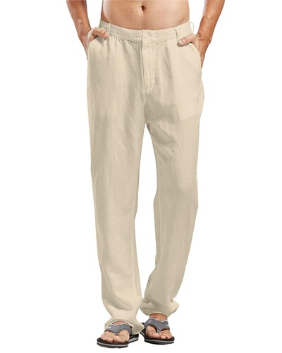 Lvcbl mens linen trousers - mens,